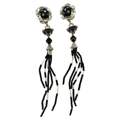 CHRISTIAN LACROIX Vintage Celestial baumelnde Ohrringe