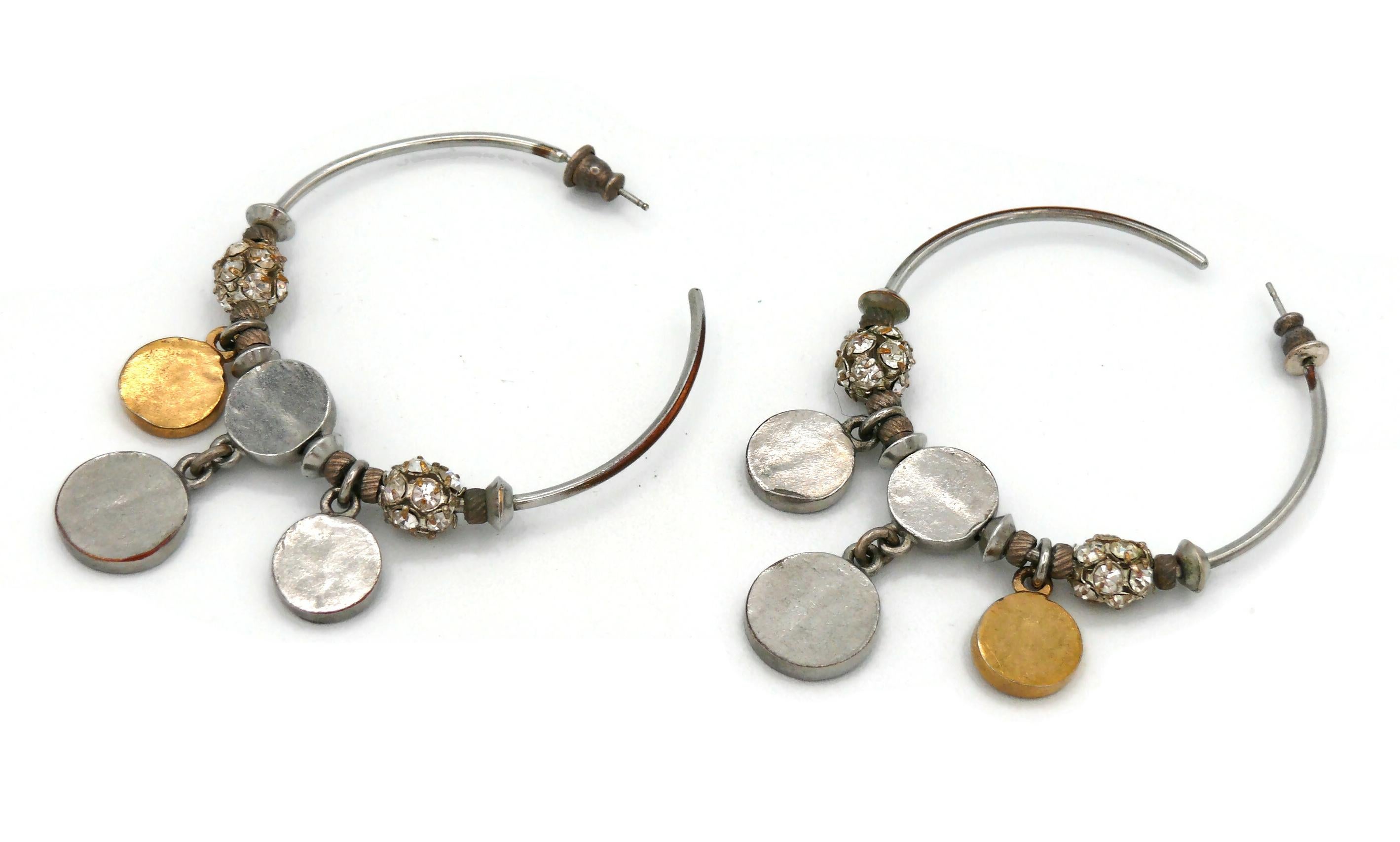 CHRISTIAN LACROIX Vintage Charm Hoop Earrings For Sale 8