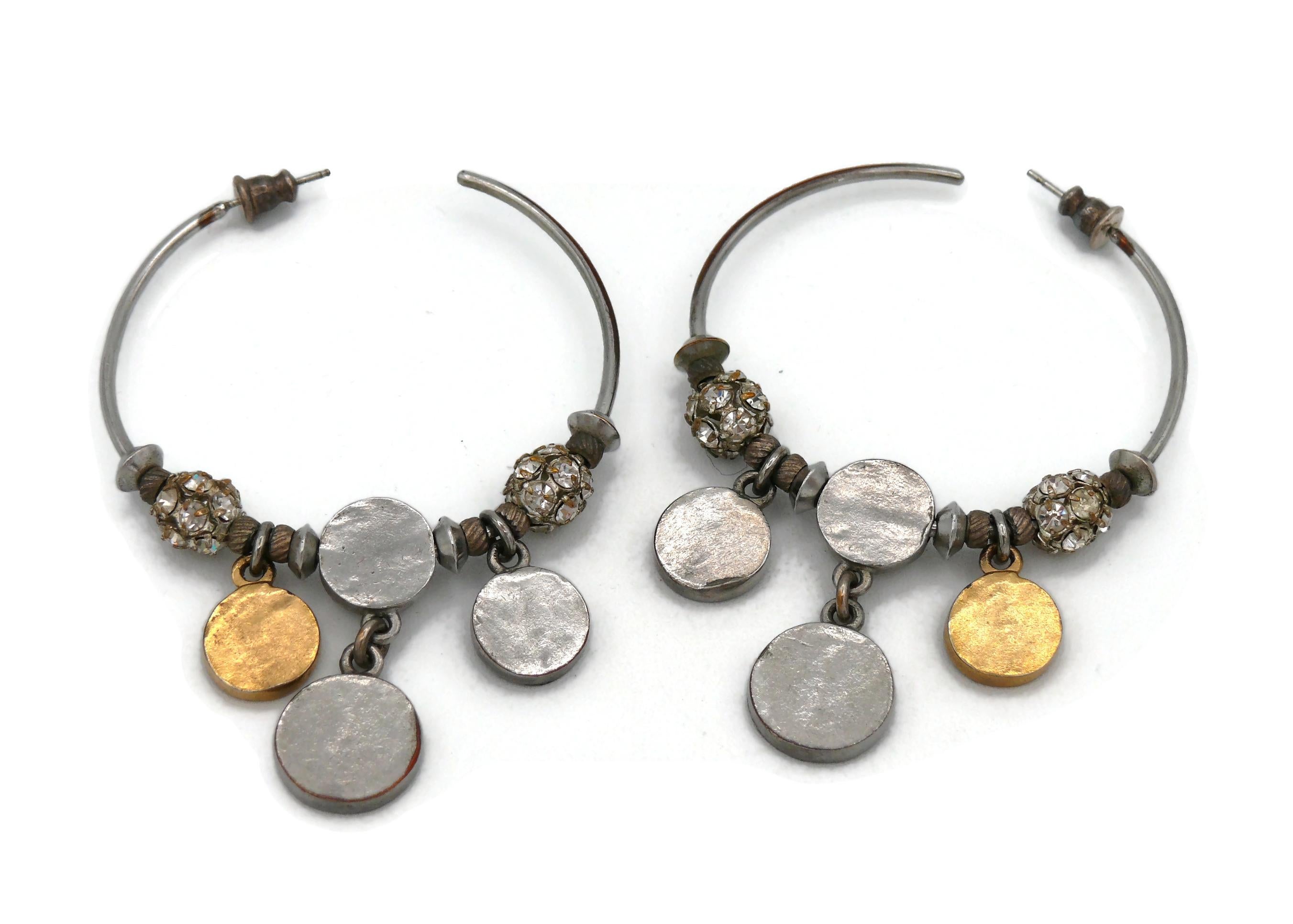 CHRISTIAN LACROIX Vintage Charm Hoop Earrings For Sale 5