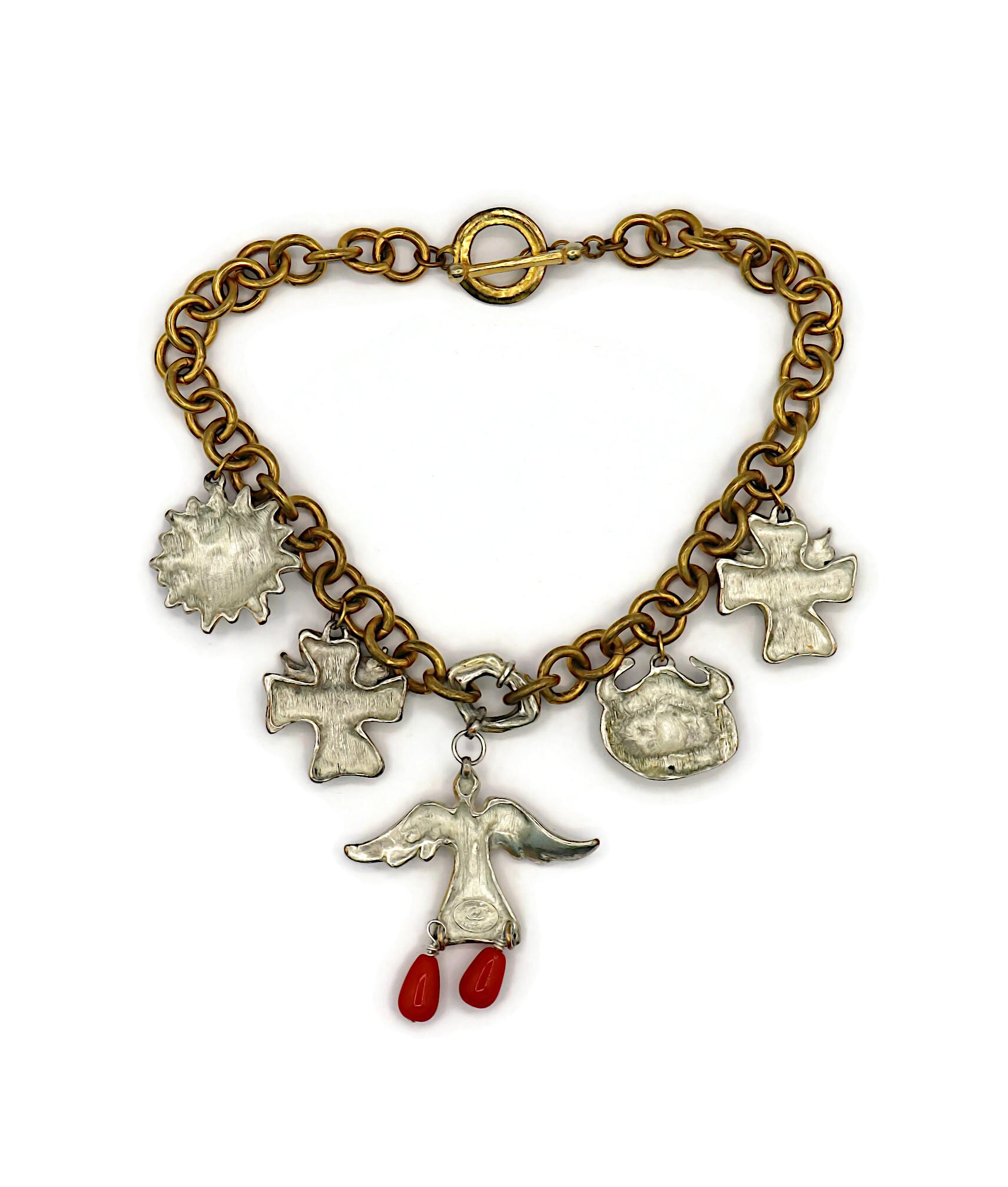 CHRISTIAN LACROIX Vintage Charm Necklace For Sale 7