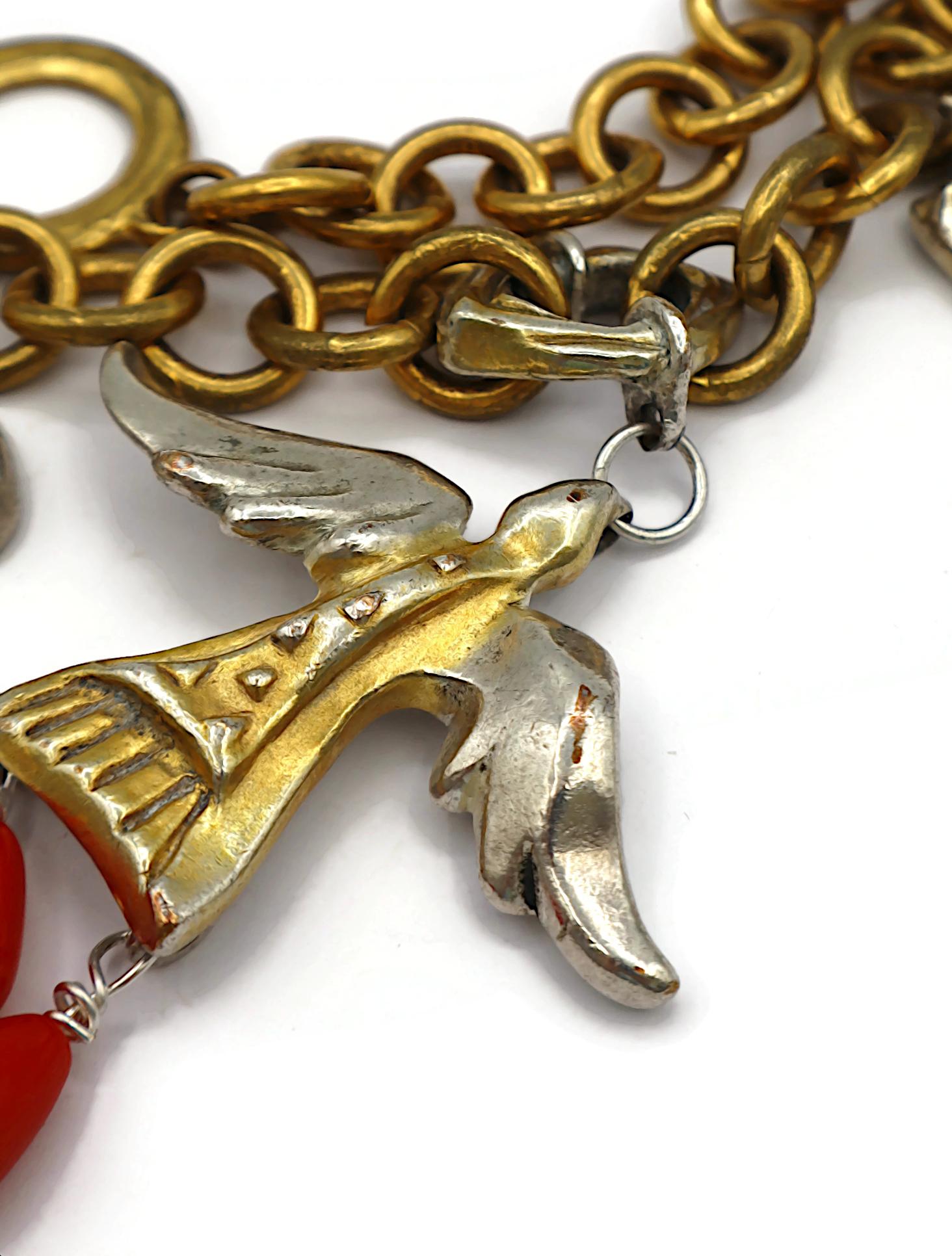 CHRISTIAN LACROIX Vintage Charm Necklace For Sale 12