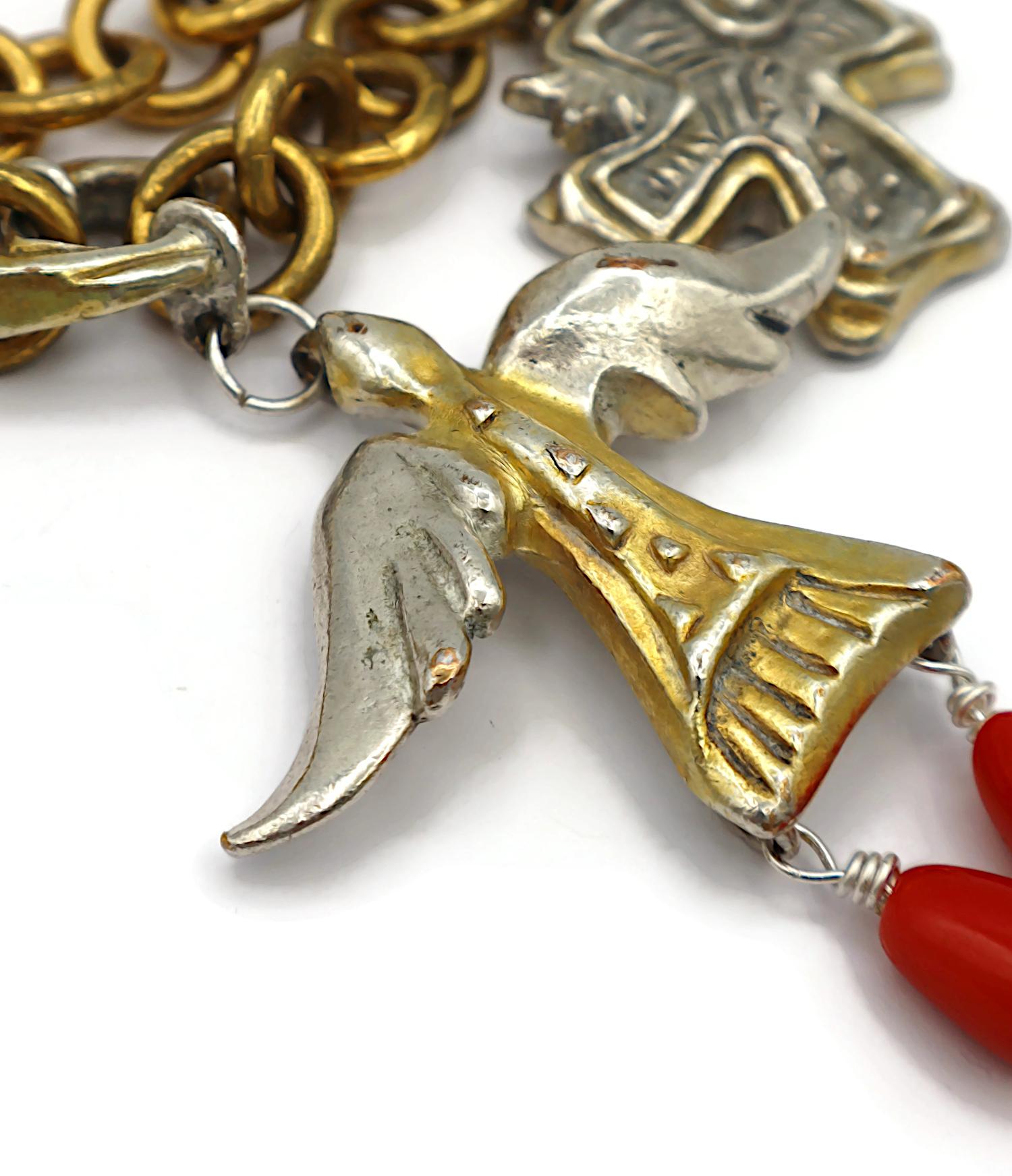 CHRISTIAN LACROIX Vintage Charm Necklace For Sale 13