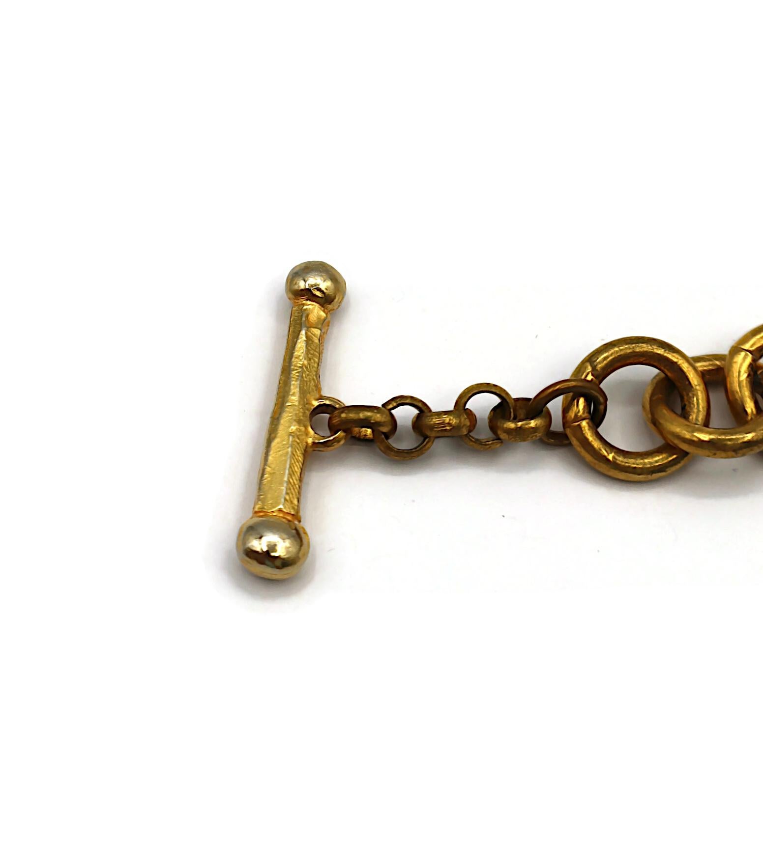 CHRISTIAN LACROIX Vintage Charm Necklace In Fair Condition For Sale In Nice, FR