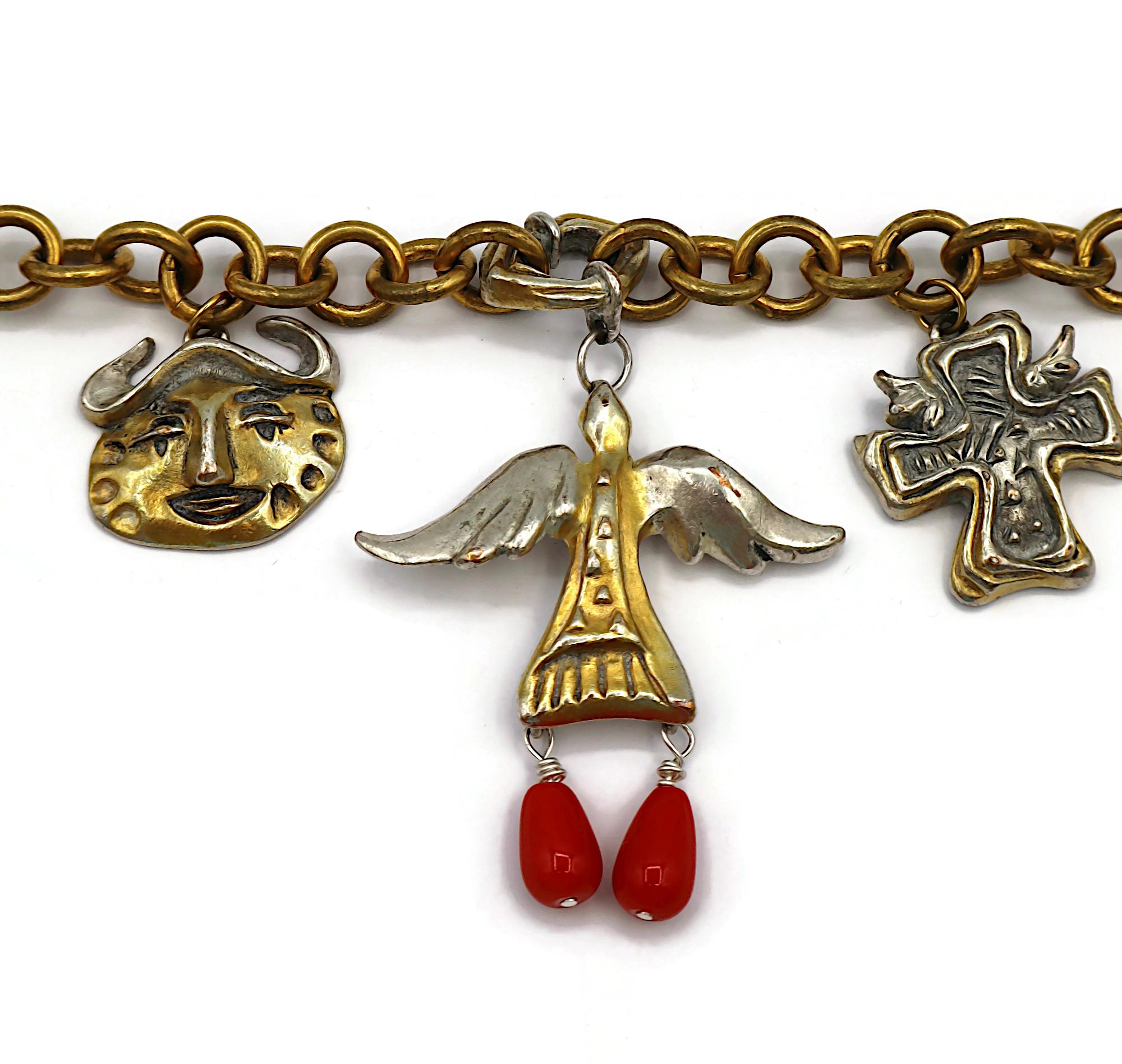 CHRISTIAN LACROIX Vintage Charm Necklace For Sale 2
