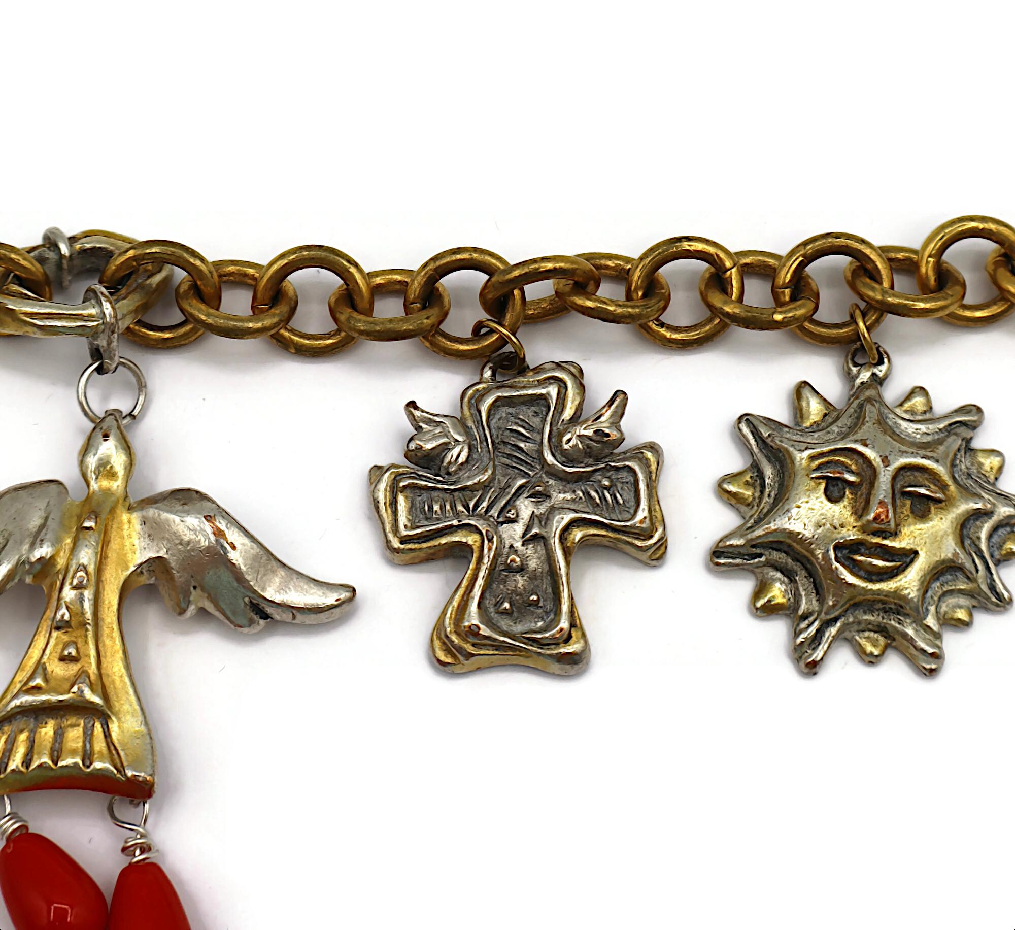 CHRISTIAN LACROIX Vintage Charm Necklace For Sale 3