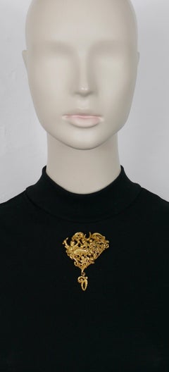 CHRISTIAN LACROIX Vintage Comedie Francaise Baroque Heart Brooch