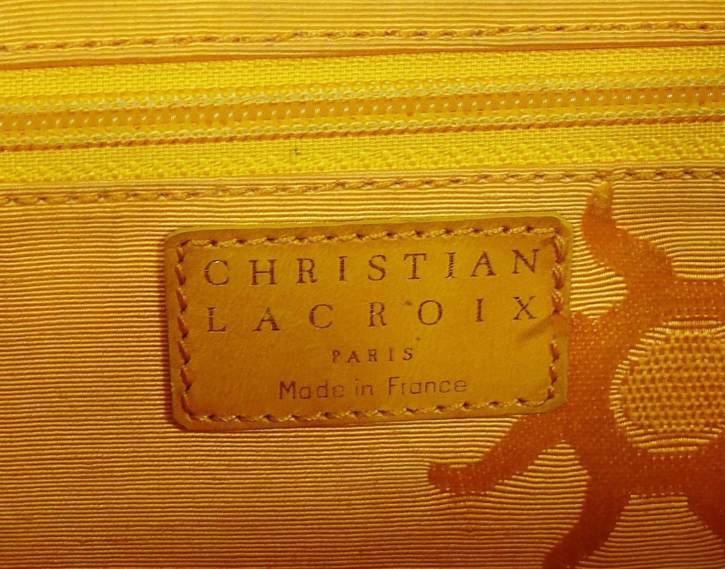 Christian Lacroix Vintage Handtasche mit Krokodillederprägung 8