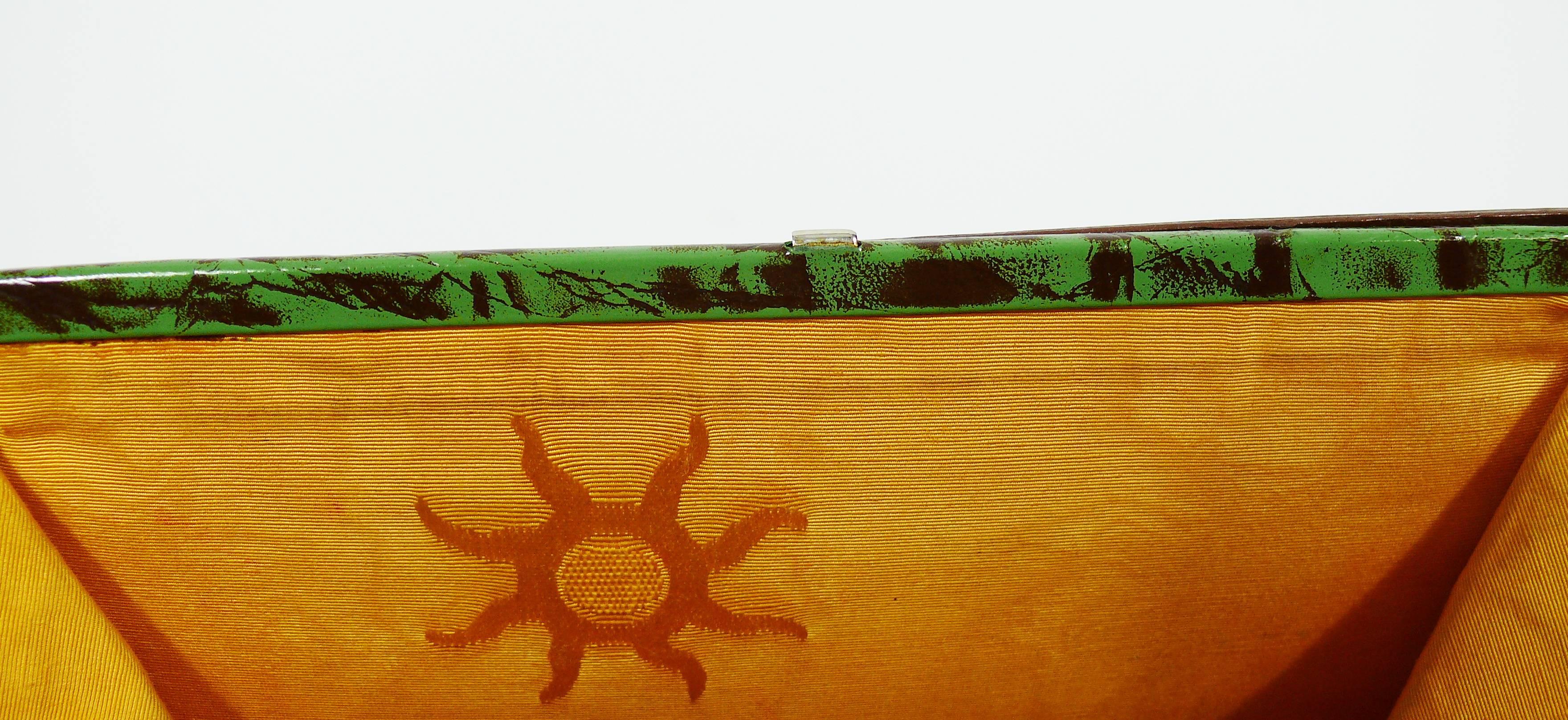 Christian Lacroix Vintage Handtasche mit Krokodillederprägung 11