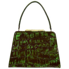 Christian Lacroix Vintage Handtasche mit Krokodillederprägung