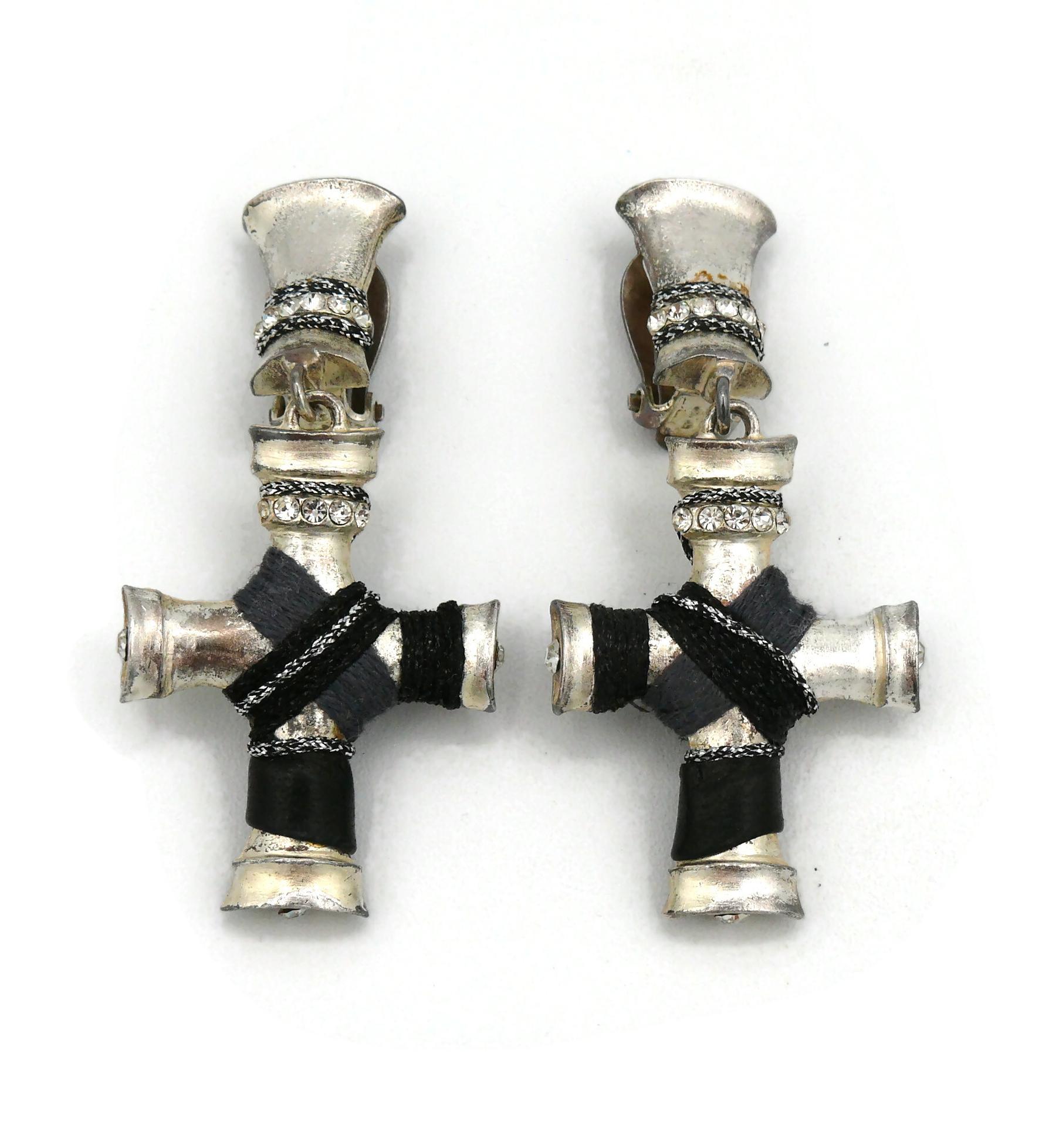 vintage cross earrings