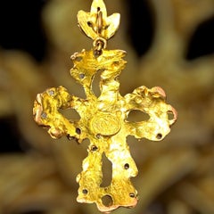 CHRISTIAN LACROIX  vintage   Croix plaquée or