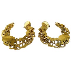 Christian Lacroix Vintage Cut Out Hoop Earrings