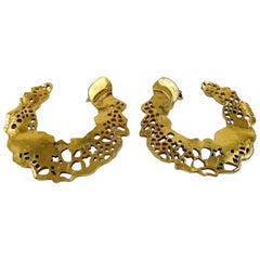 Christian Lacroix Vintage Cut Out Hoop Earrings