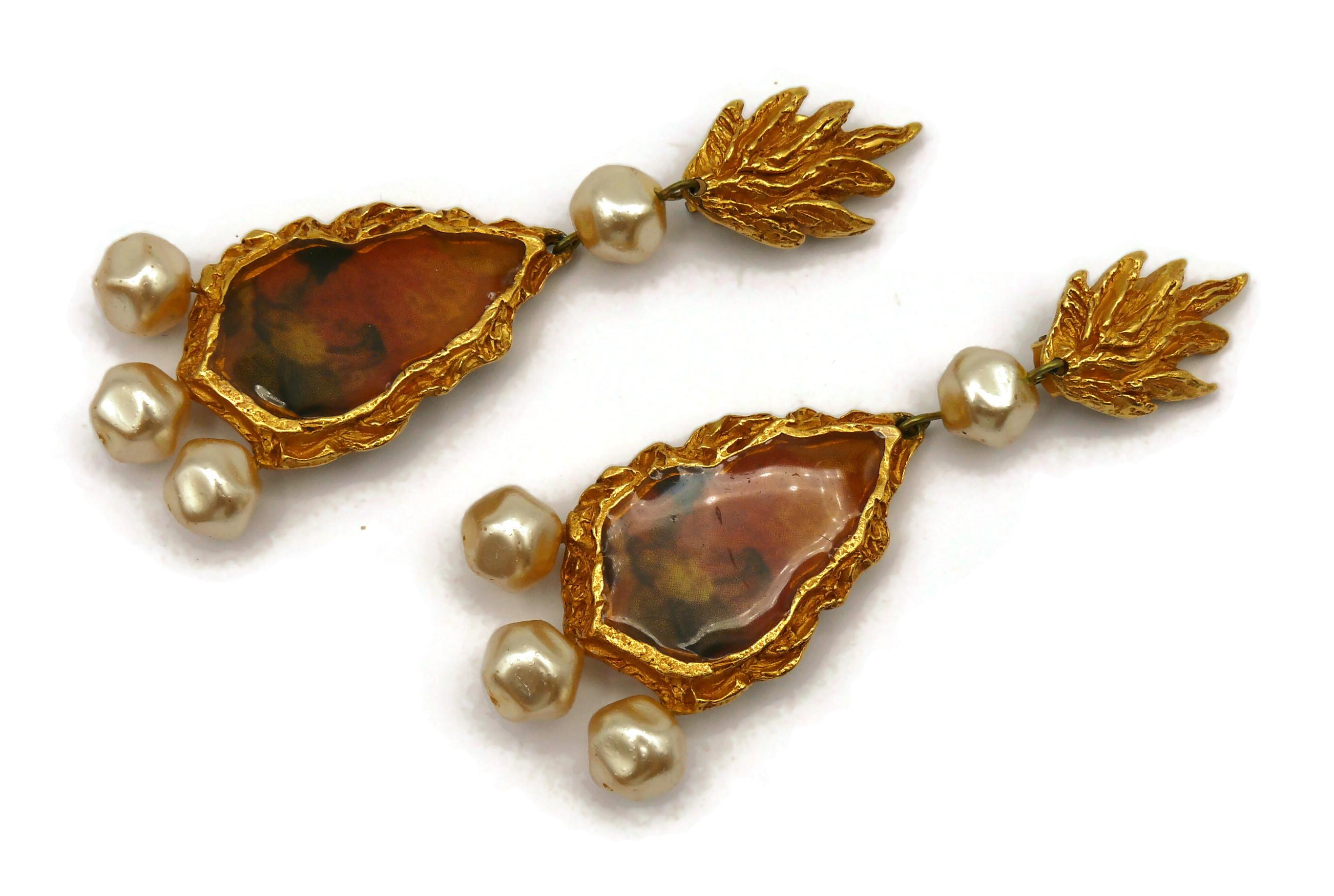CHRISTIAN LACROIX Vintage Dangling Earrings For Sale 1