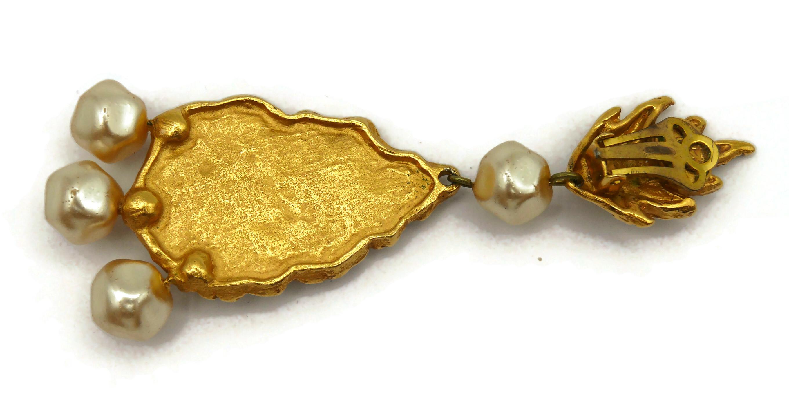 CHRISTIAN LACROIX Boucles d'oreilles pendantes vintage en vente 4