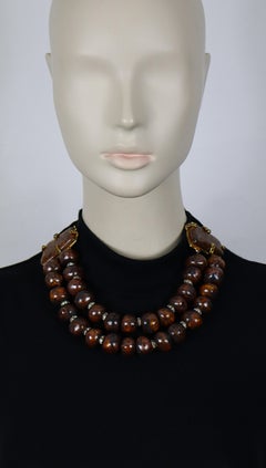 CHRISTIAN LACROIX Vintage Double‑Strand Beaded Necklace