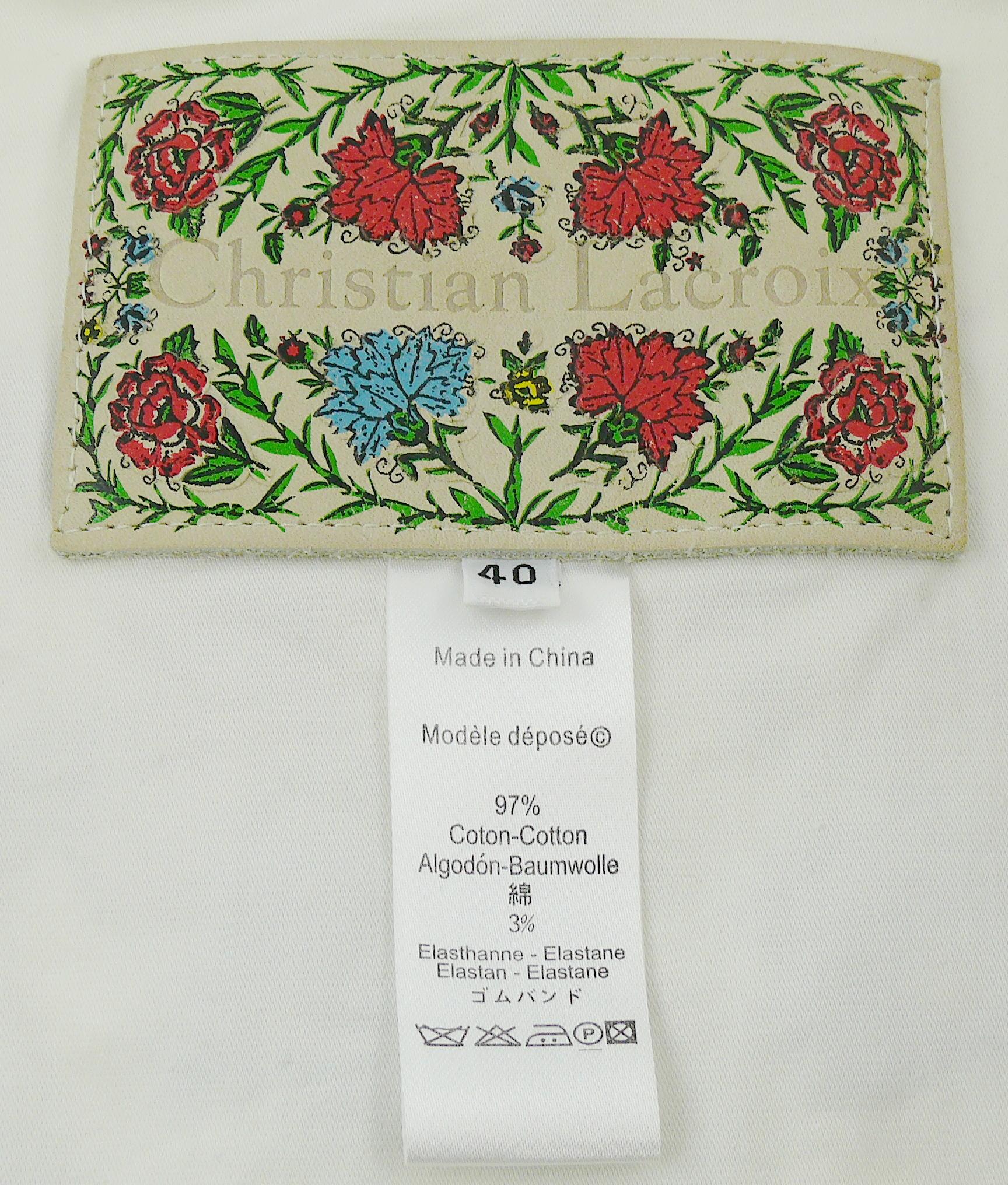 Christian Lacroix Vintage Embroidered Blazer For Sale 1