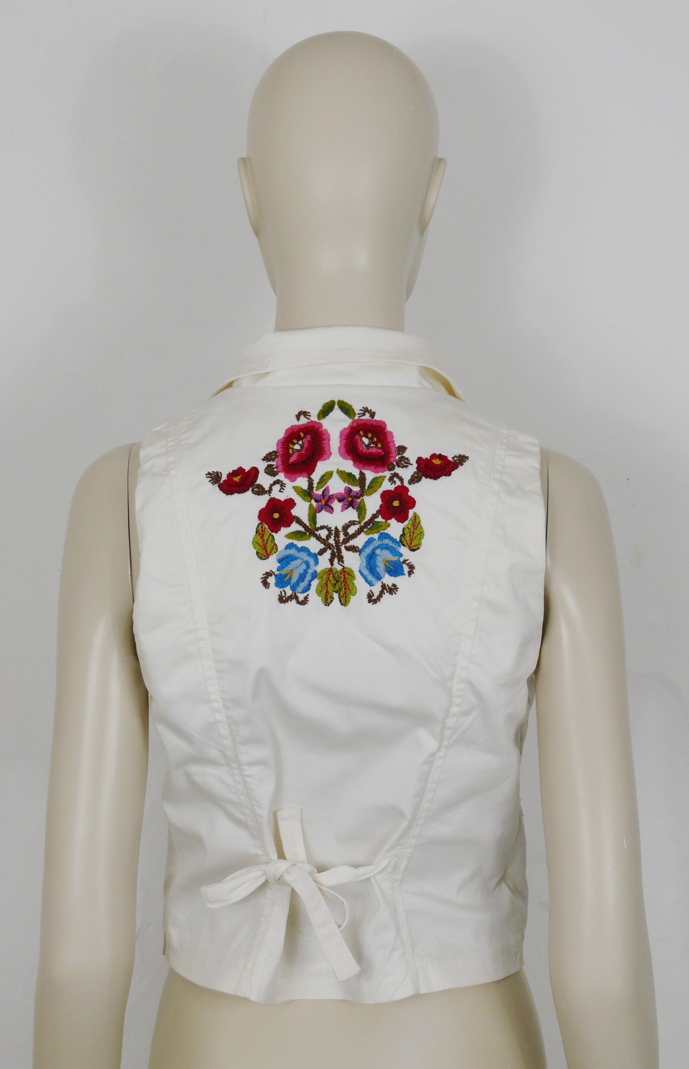Christian Lacroix Vintage Embroidered Vest In Good Condition For Sale In Nice, FR