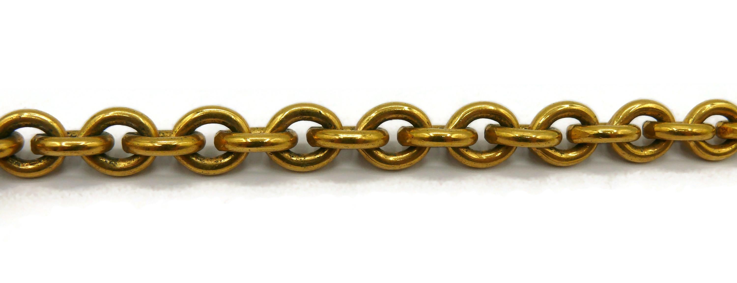 CHRISTIAN LACROIX Vintage Enamel Anchor Pendant Necklace For Sale 1