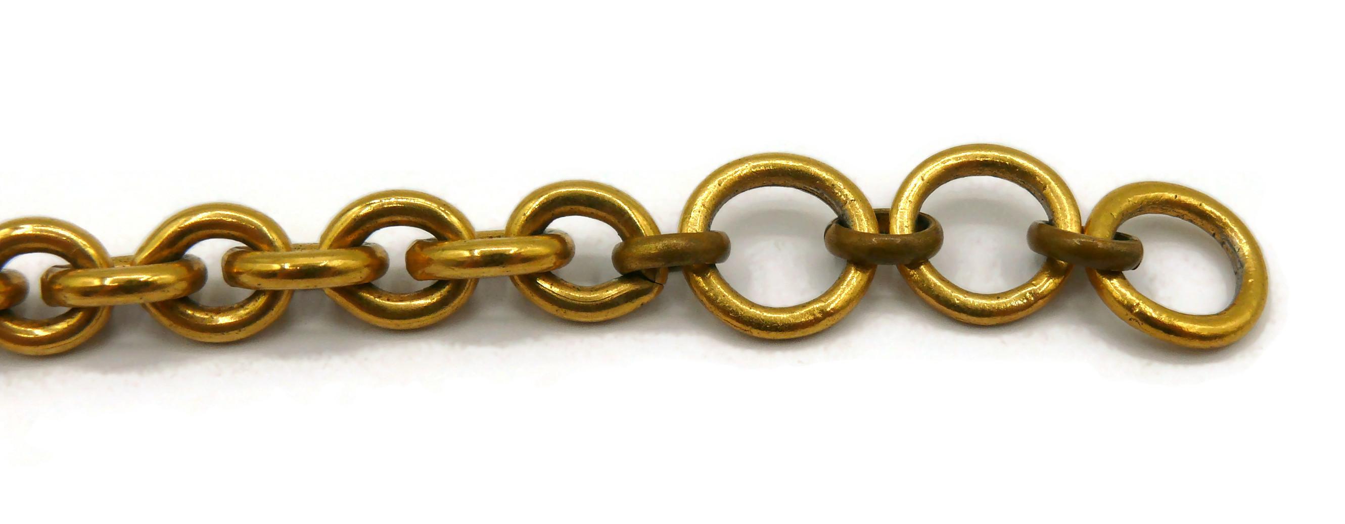 CHRISTIAN LACROIX Vintage Enamel Anchor Pendant Necklace For Sale 2