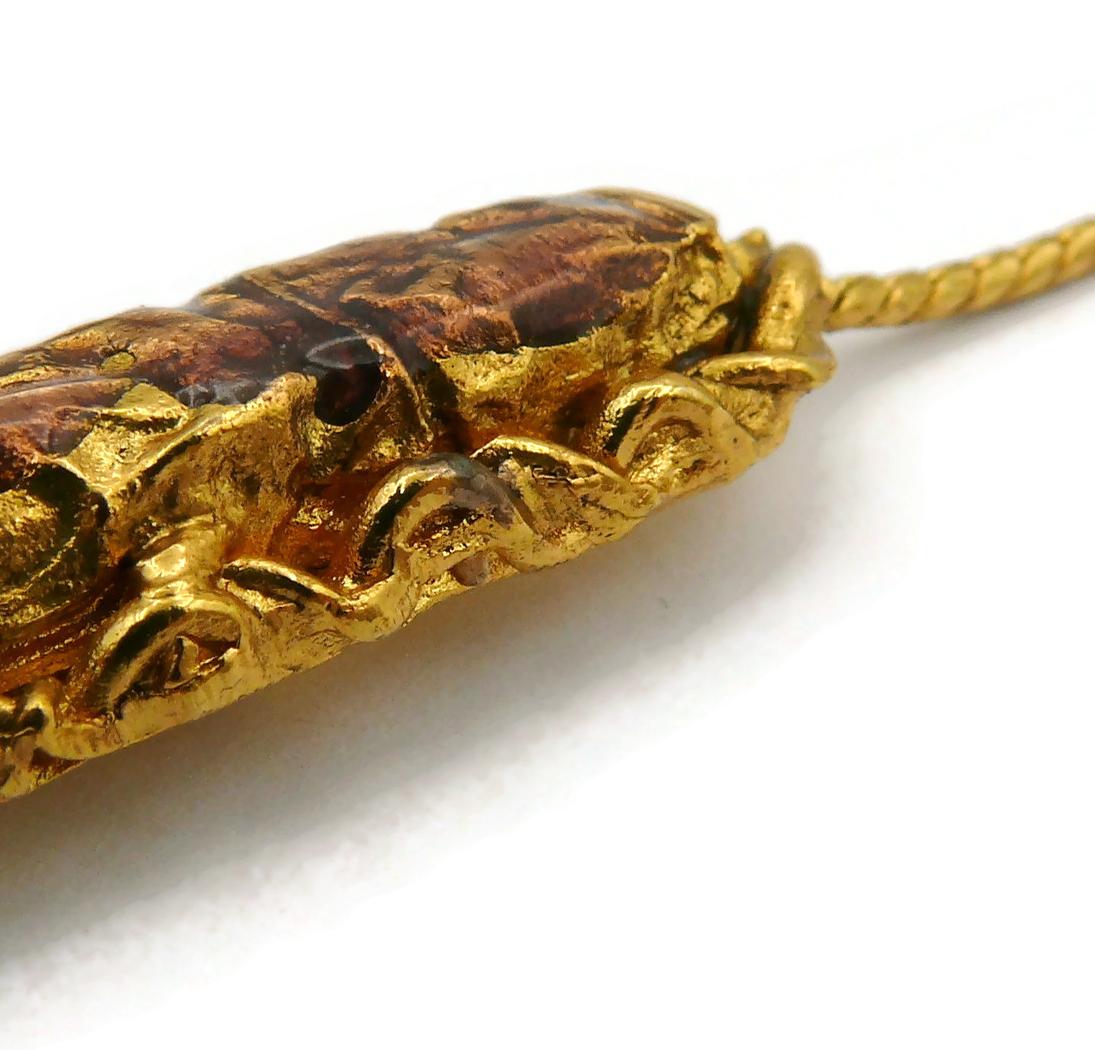 CHRISTIAN LACROIX Pendientes colgantes extra largos vintage en venta 10