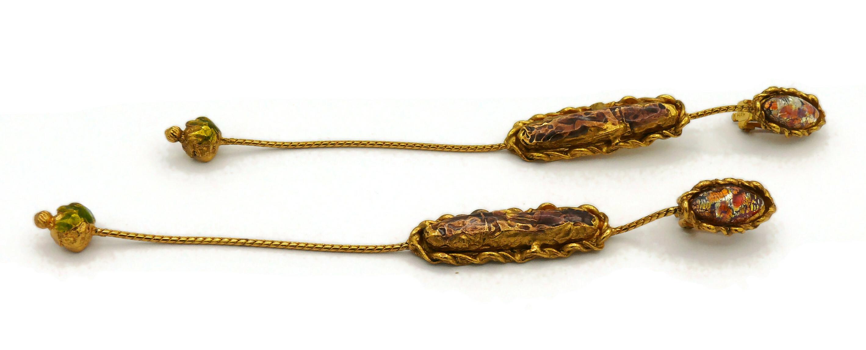 Women's CHRISTIAN LACROIX Vintage Extra Long Dangling Earrings For Sale