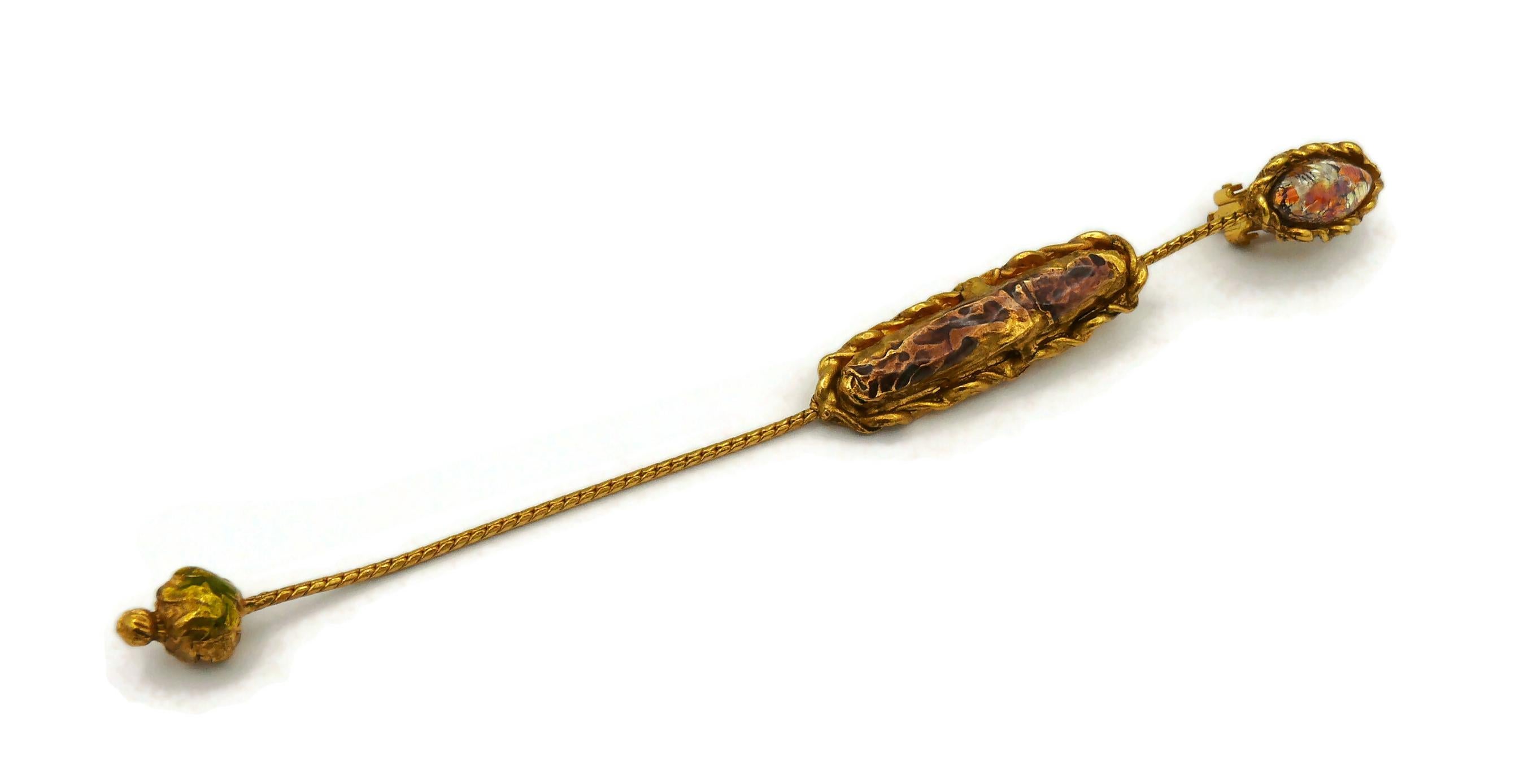 CHRISTIAN LACROIX Pendientes colgantes extra largos vintage en venta 2