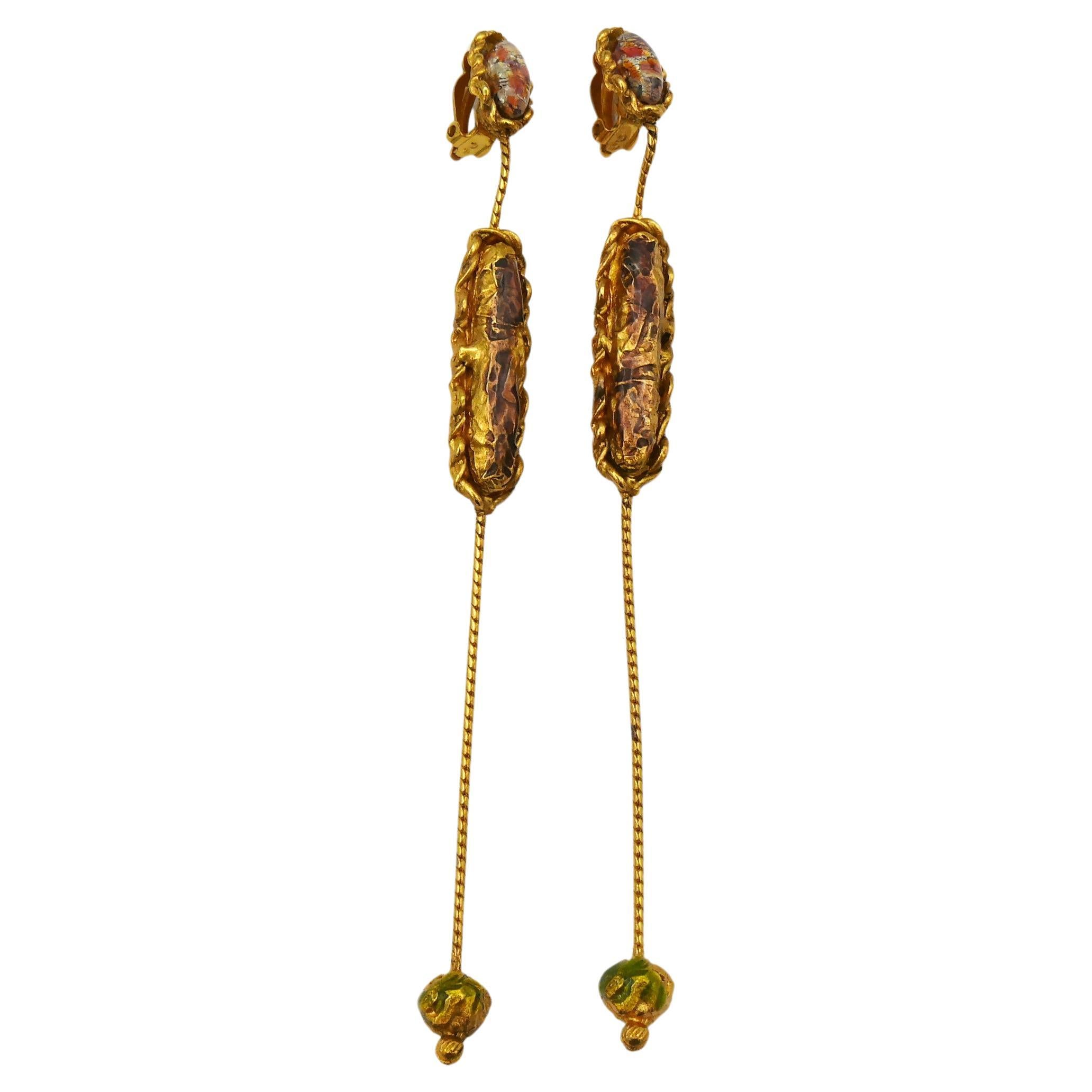 CHRISTIAN LACROIX Vintage Extra Long Dangling Earrings