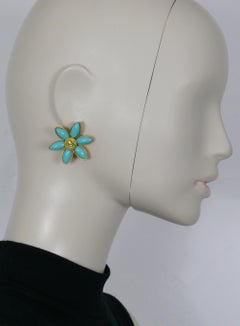 CHRISTIAN LACROIX Vintage Flower Clip-On Earrings