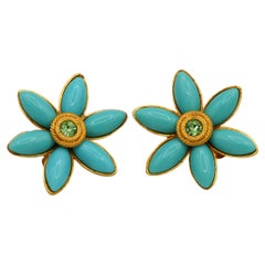 CHRISTIAN LACROIX Vintage Flower Clip-On Earrings