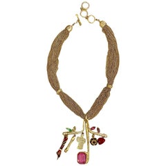 CHRISTIAN LACROIX Vintage Gold Necklace And Pendant