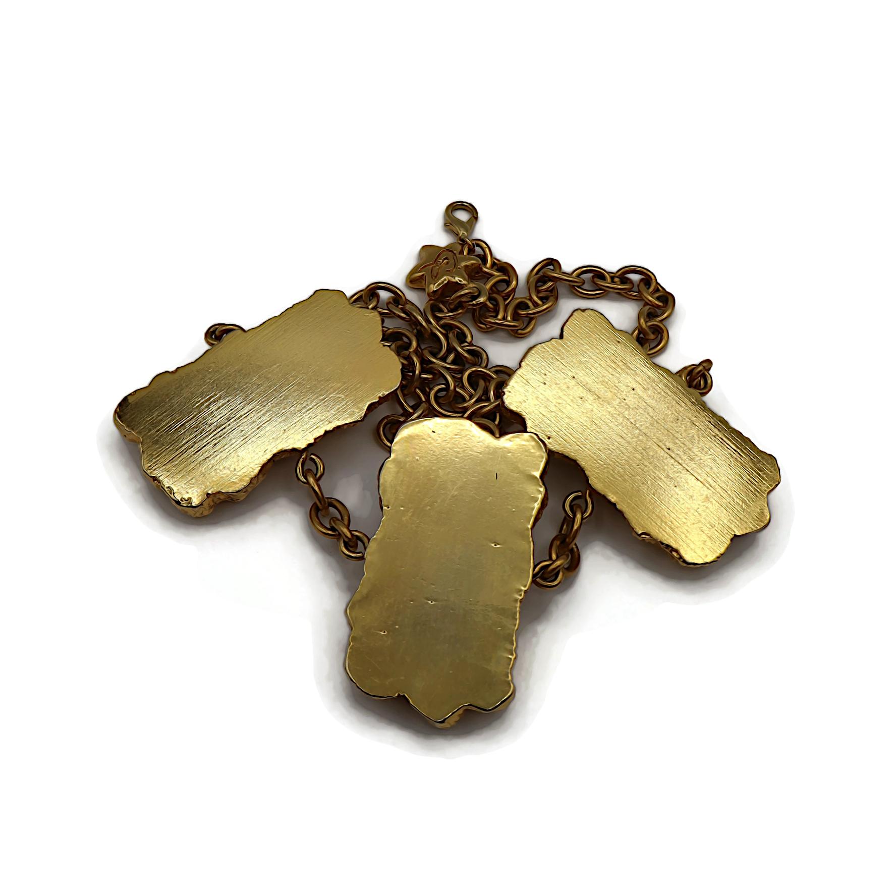 CHRISTIAN LACROIX Vintage Gold Tone Chain Belt For Sale 10