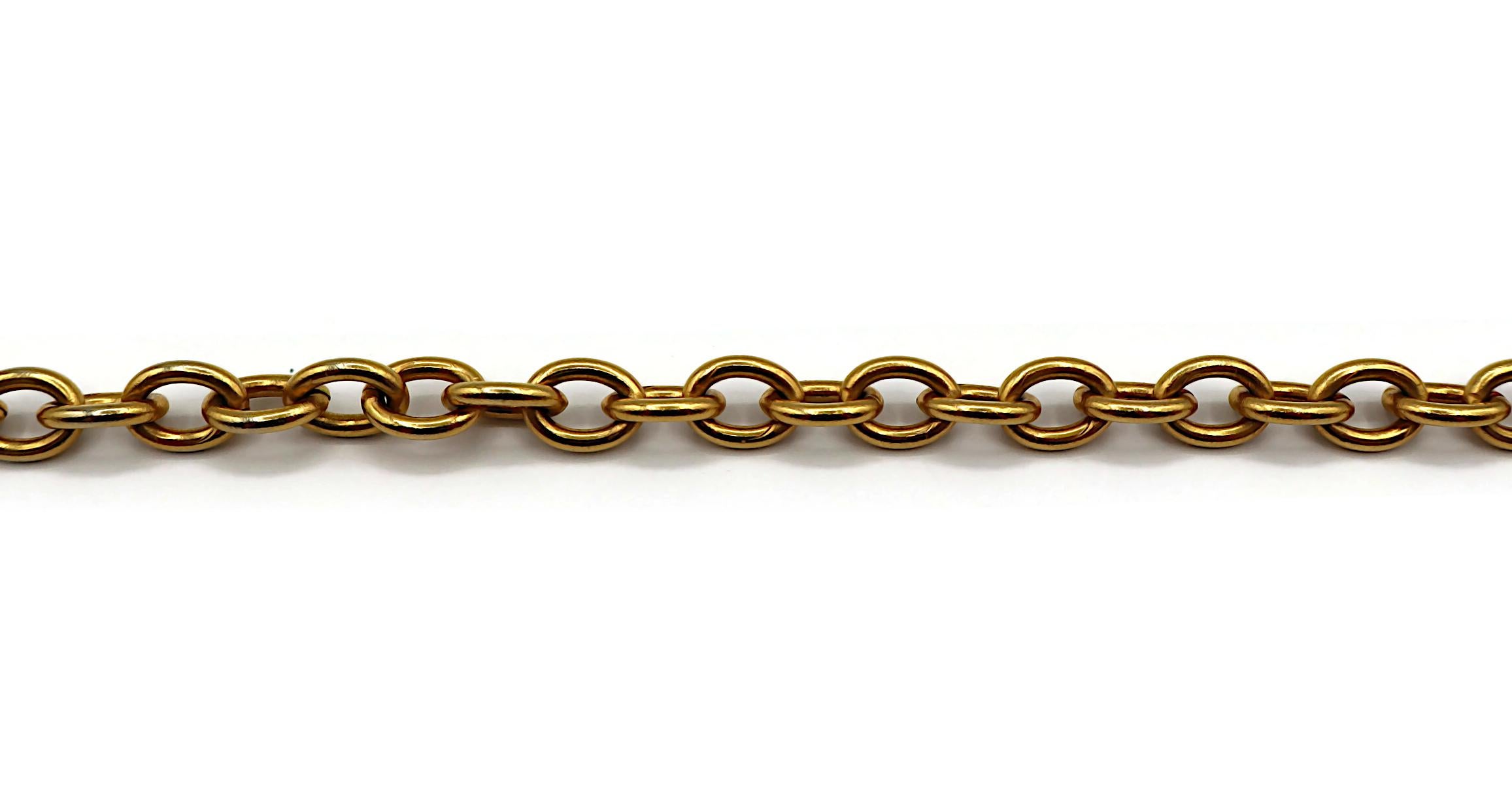 CHRISTIAN LACROIX Vintage Gold Tone Chain Belt For Sale 2