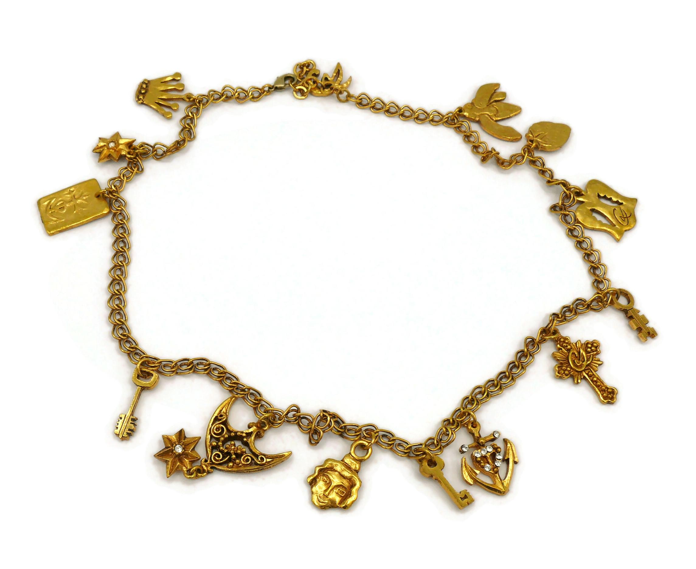 antique charm necklace
