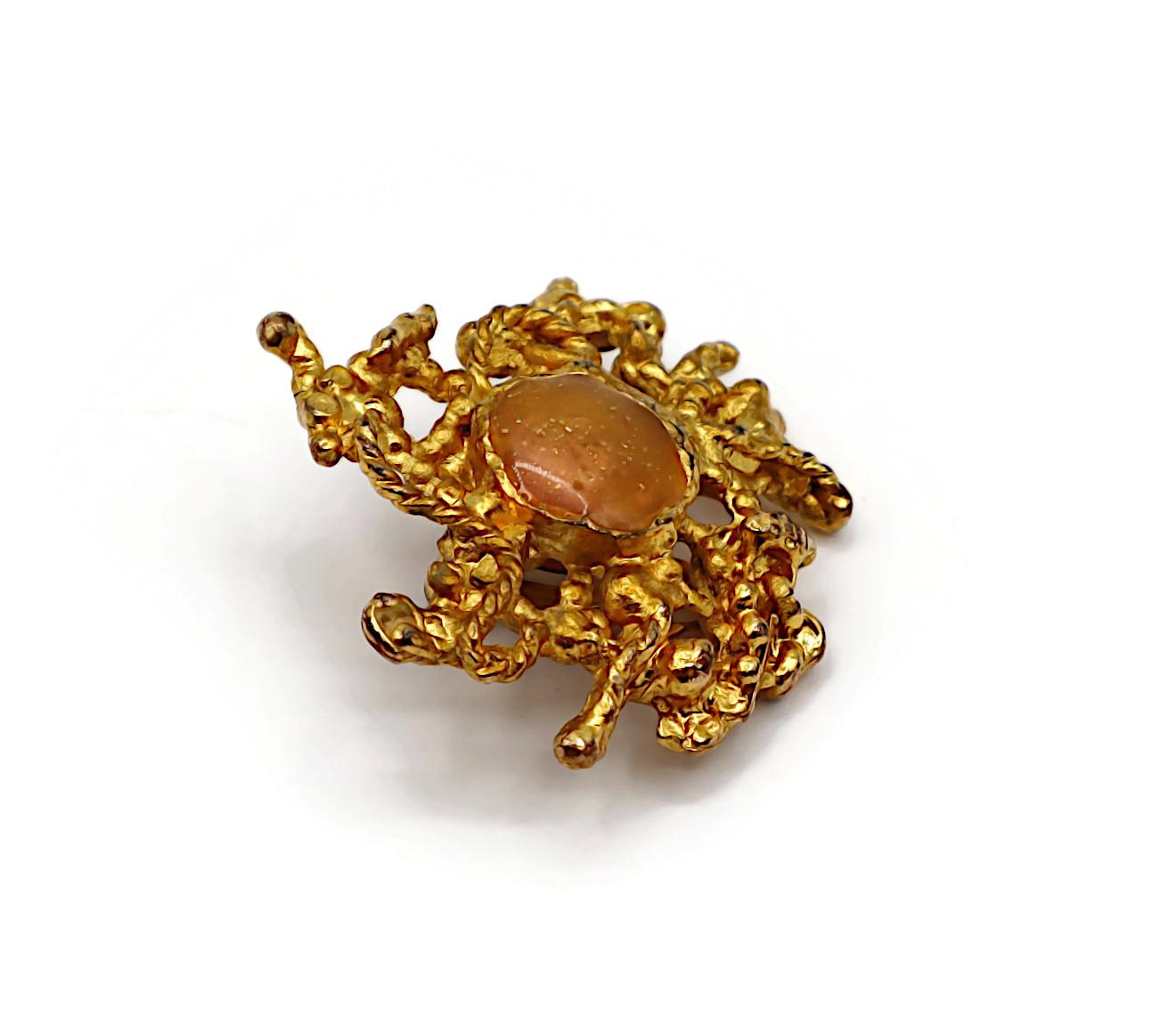CHRISTIAN LACROIX Vintage Gold Tone Clip-On Earrings For Sale 8