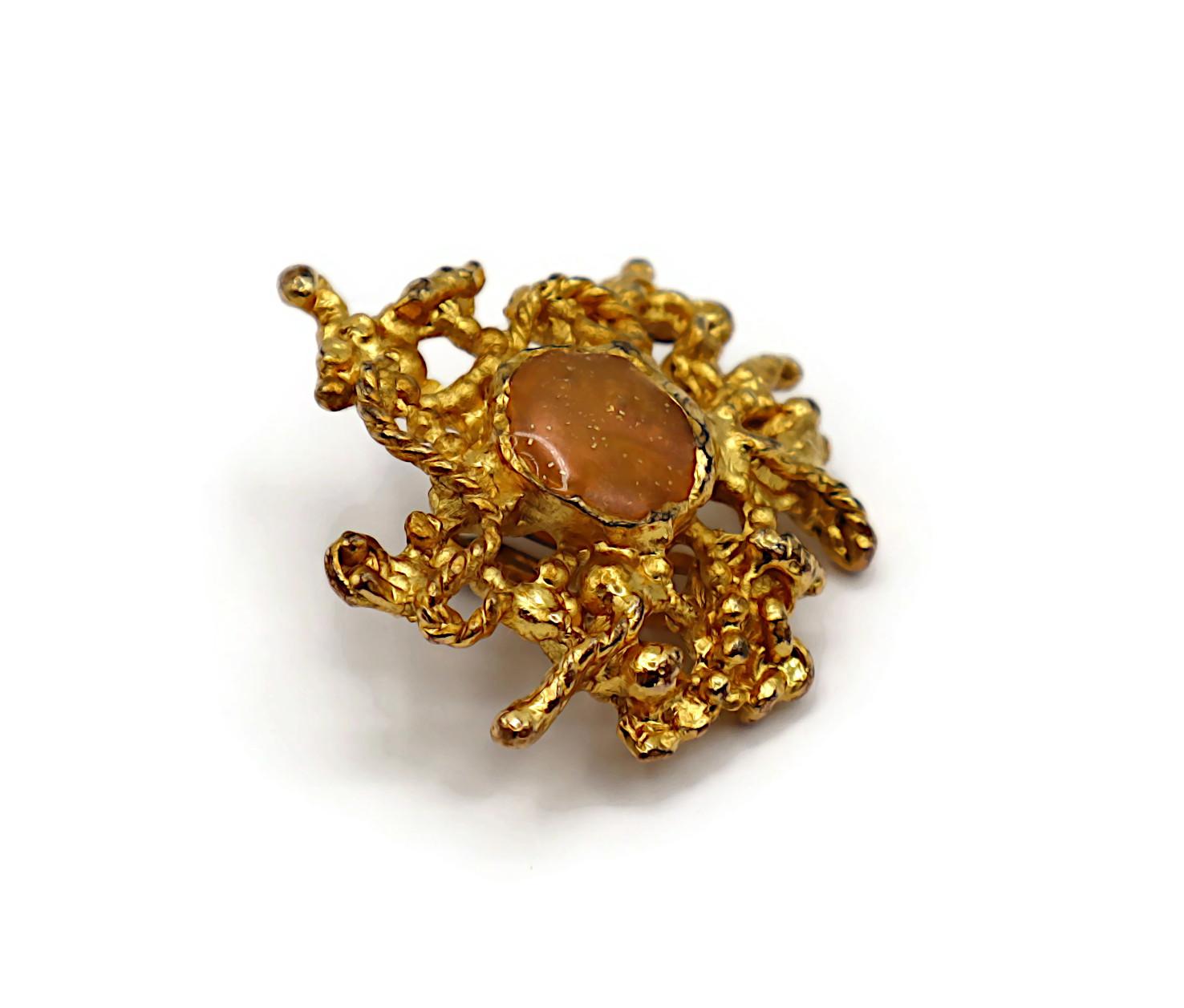CHRISTIAN LACROIX Vintage Gold Tone Clip-On Earrings For Sale 4