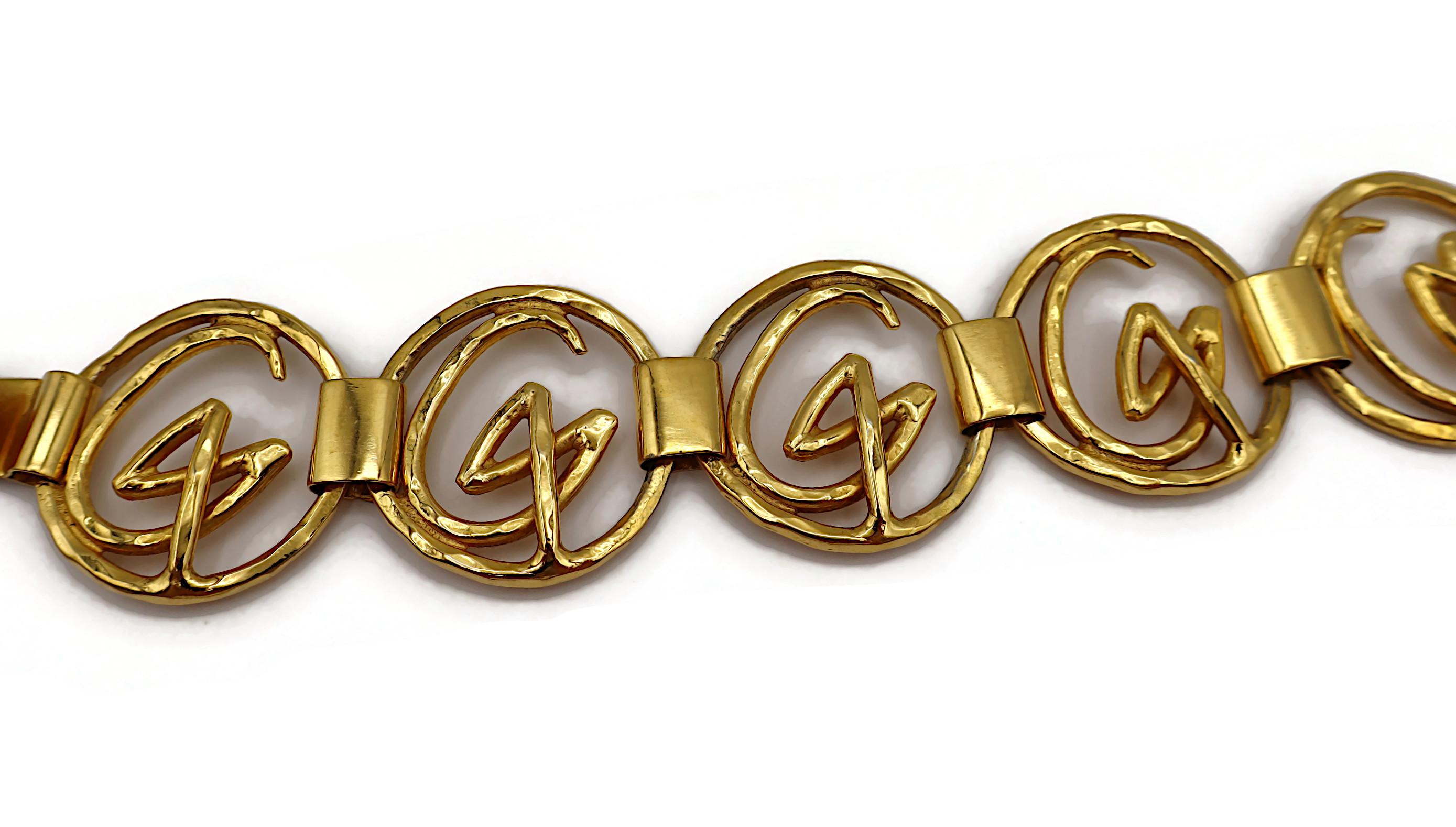 CHRISTIAN LACROIX Bracciale Vintage con Logo Iconico in tonalità oro in vendita 4