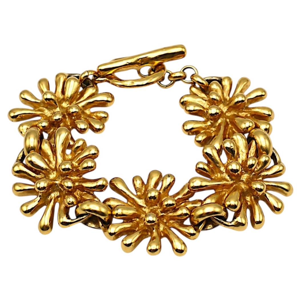 CHRISTIAN LACROIX Vintage Gold-Tone Splash Link Bracelet