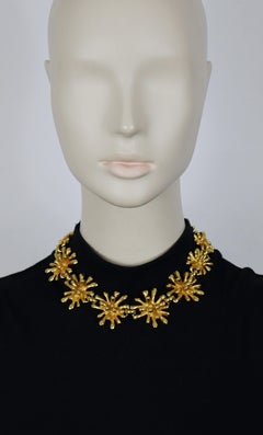 CHRISTIAN LACROIX Vintage Gold-Tone Splash Link Necklace