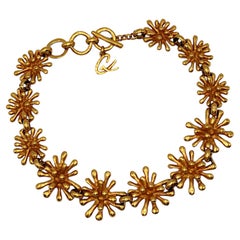CHRISTIAN LACROIX Vintage Gold-Tone Splash Link Necklace