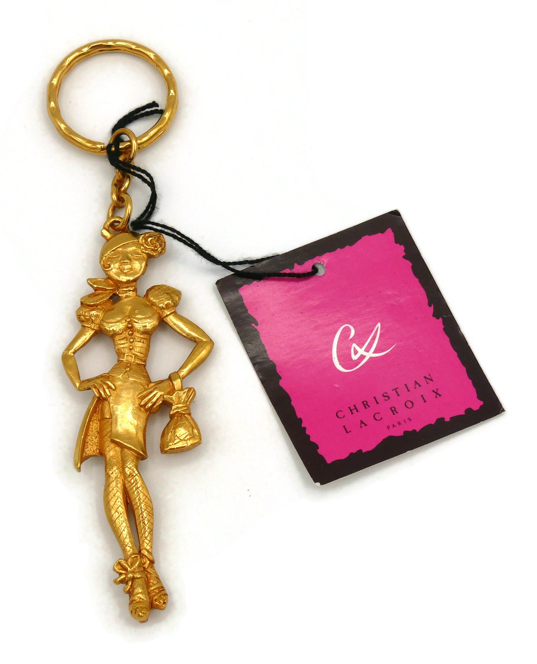 Christian Lacroix Vintage Gold getönter Arlety Schlüsselanhänger Tasche Charme im Zustand „Hervorragend“ im Angebot in Nice, FR