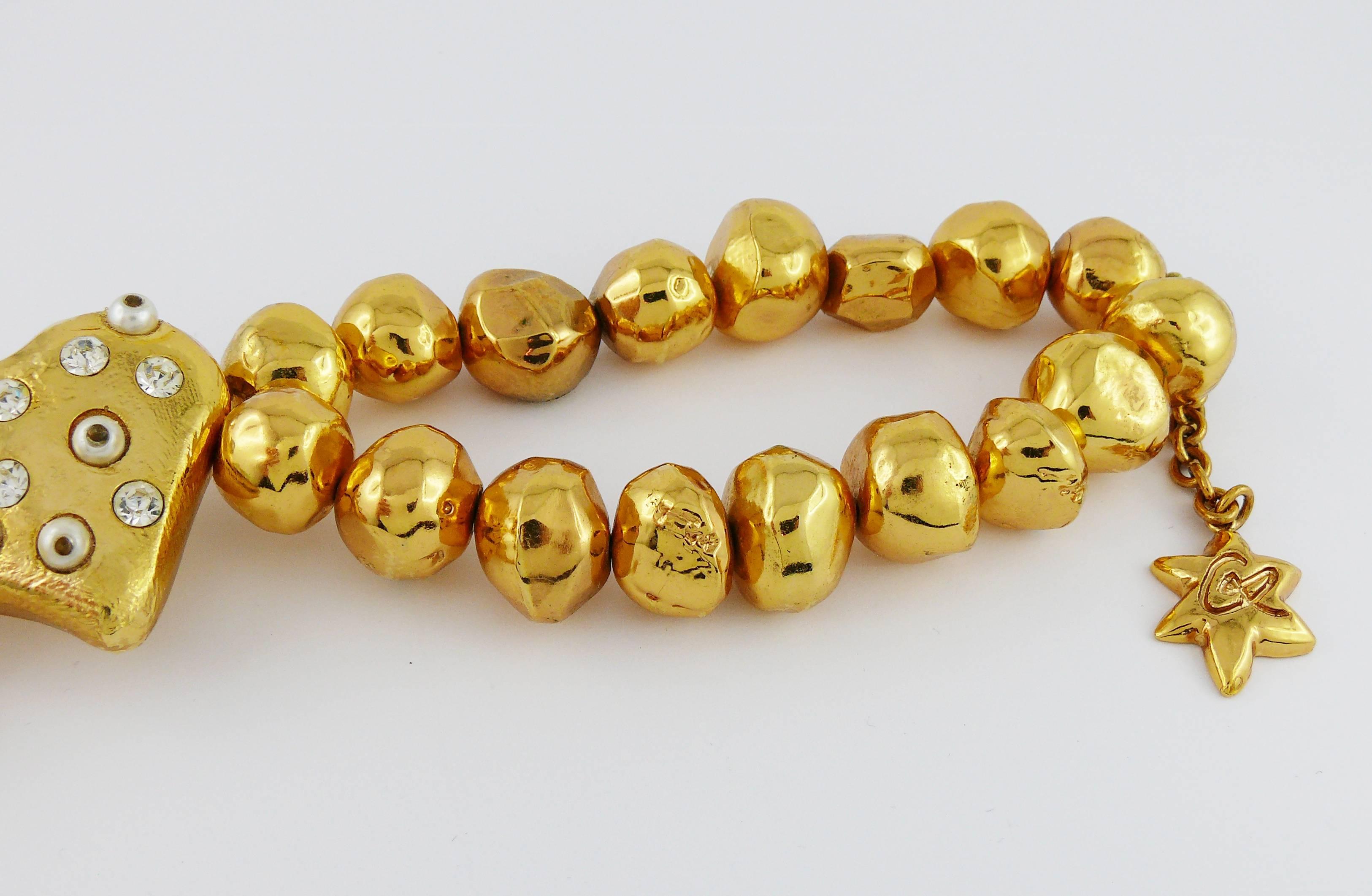 Christian Lacroix Vintage Gold Toned Choker For Sale 1
