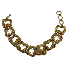 Christian Lacroix Vintage Goldfarbene getönte Choker-Halskette