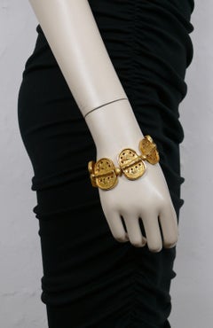 Christian Lacroix Bracciale vintage con graffiti in oro