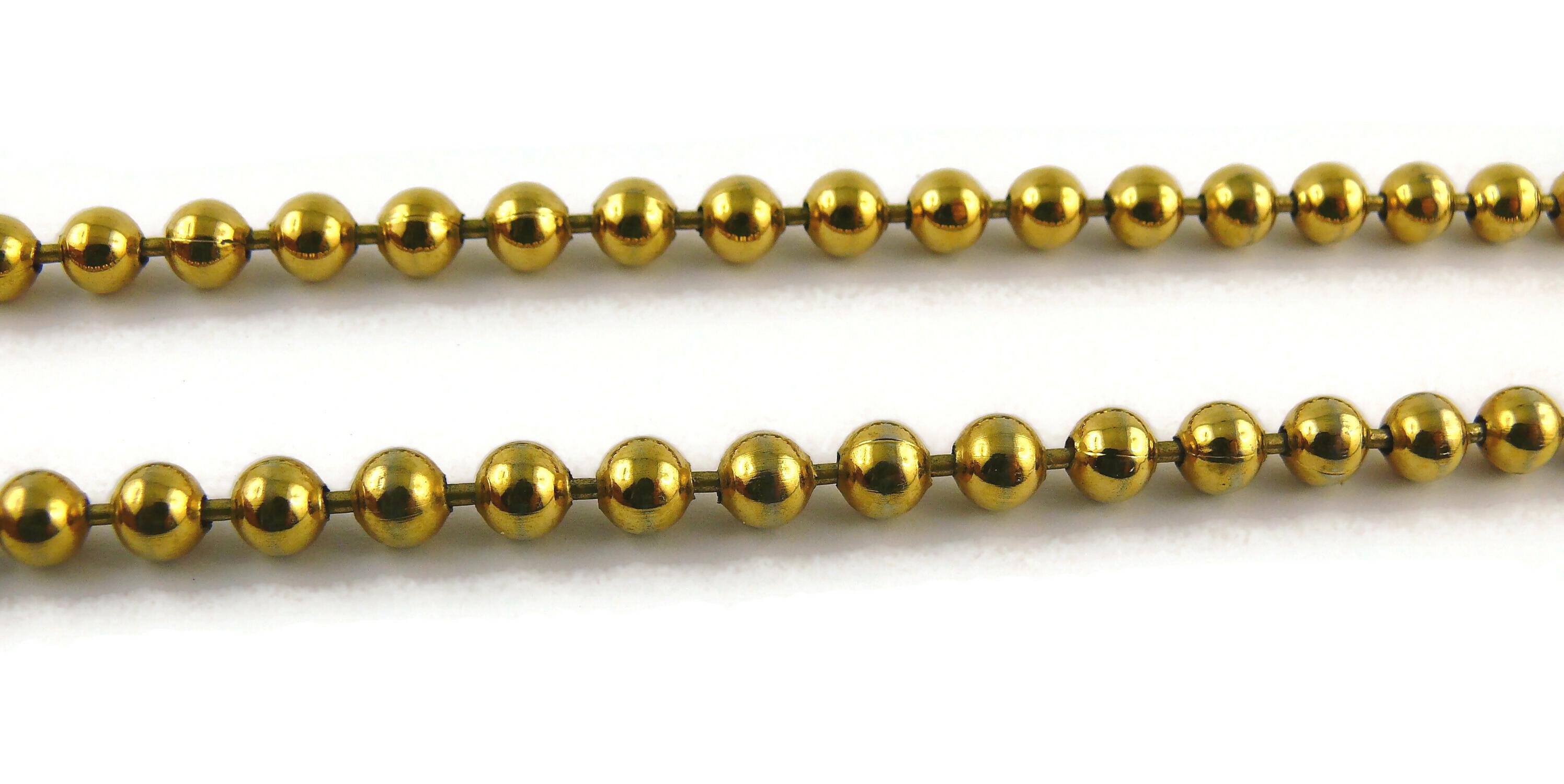 Christian Lacroix Vintage Gold Toned Jewelled Floral Heart Pendant Necklace For Sale 10