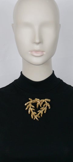 CHRISTIAN LACROIX Vintage Resin Branches Heart Brooch