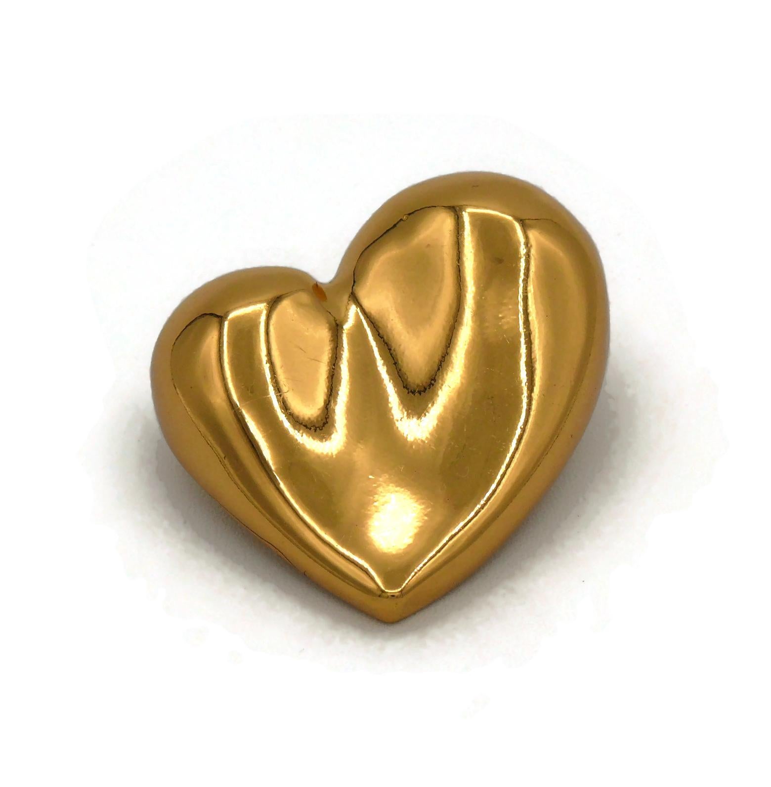 gold heart brooch