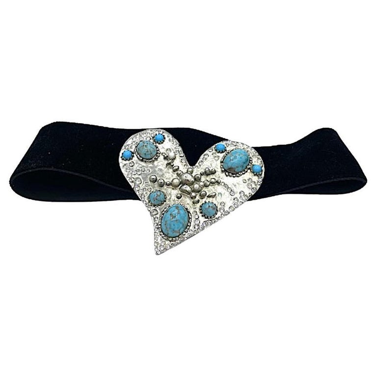 Collier Pendentif Coeur Cristal - Plaqué Argent - Style Créateur - Neuf
