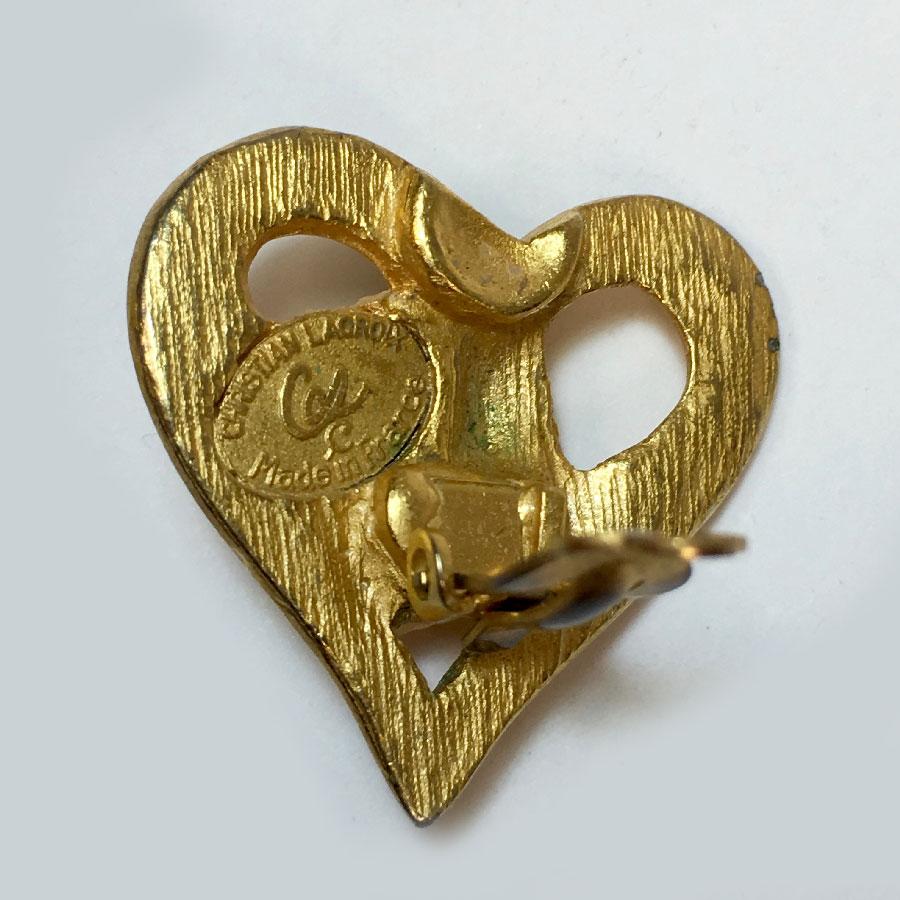 Women's Christian Lacroix Vintage Heart Clip Earrings