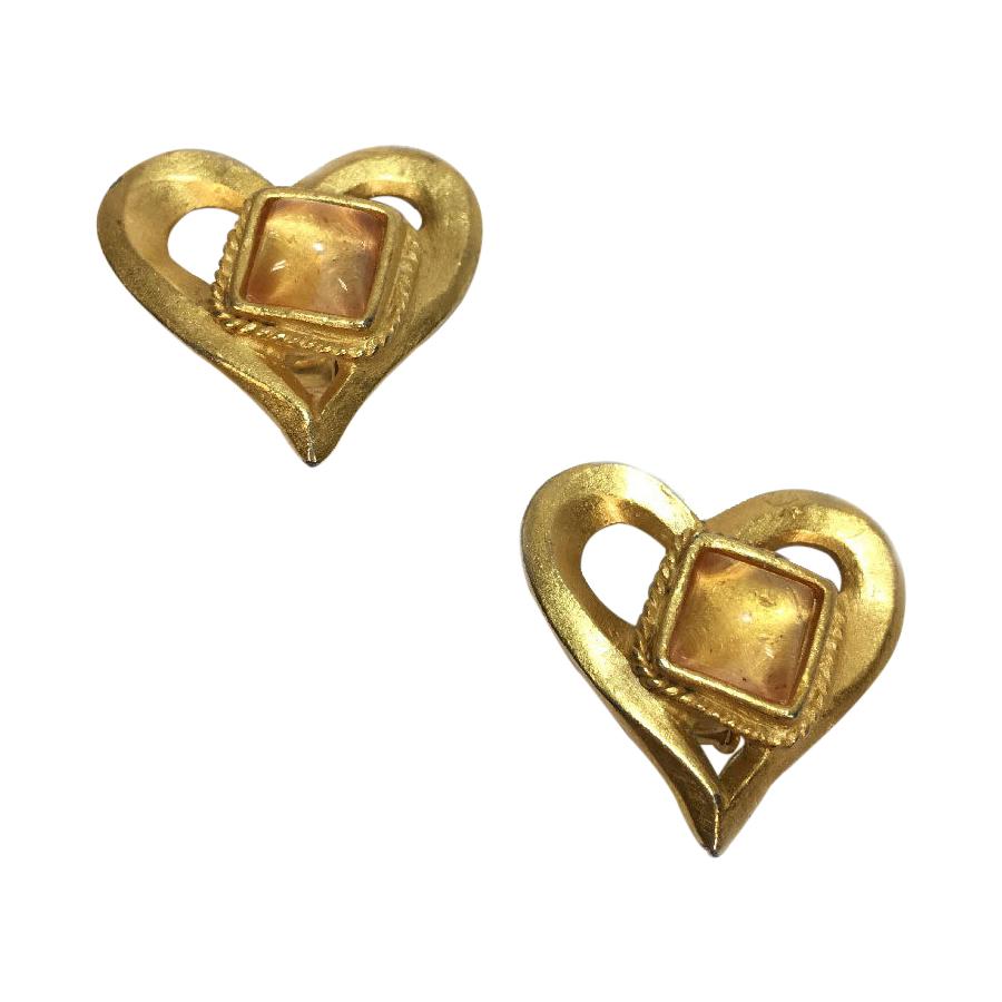 Christian Lacroix Vintage Heart Clip Earrings
